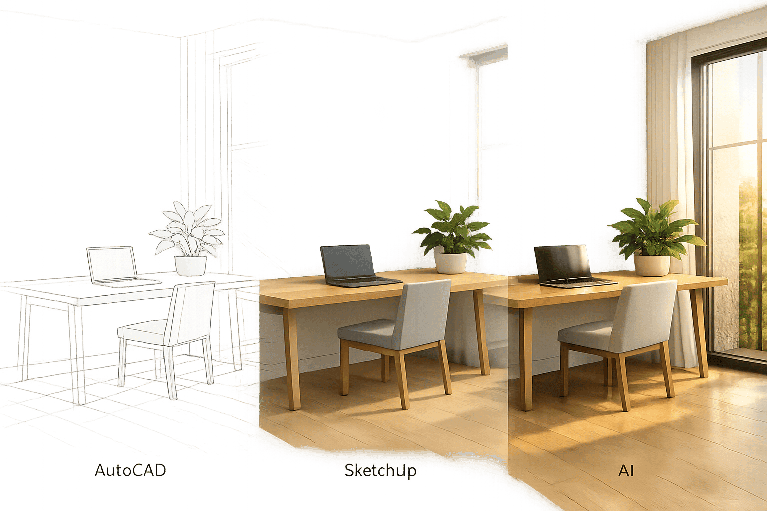 SketchUp vs AutoCAD vs AI Tools: Render Comparison